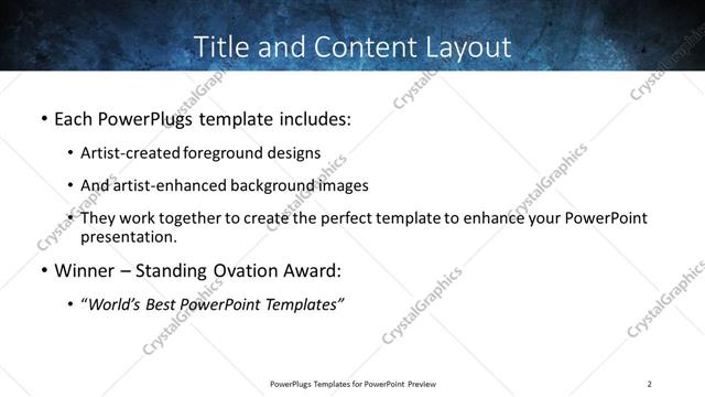 Title and Content presentation slide layout