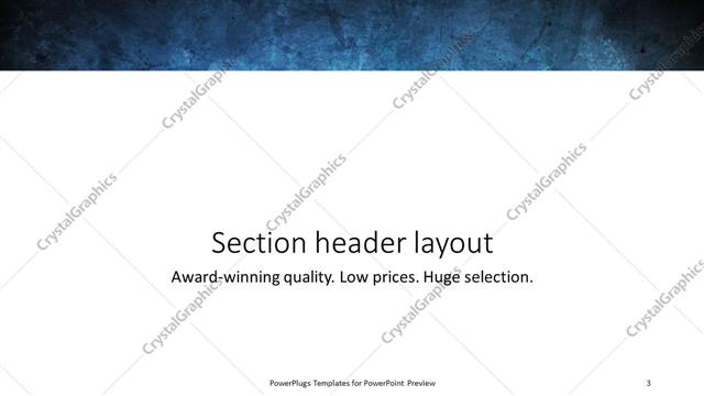 Section Header presentation slide layout