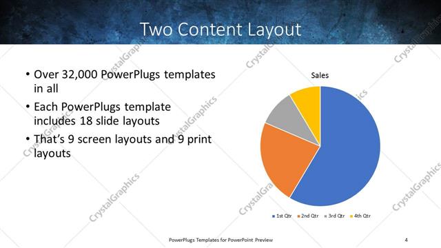 Two Content presentation slide layout