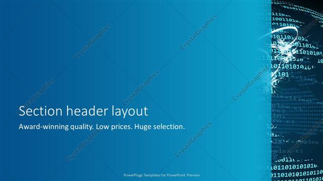 Section Header presentation slide layout