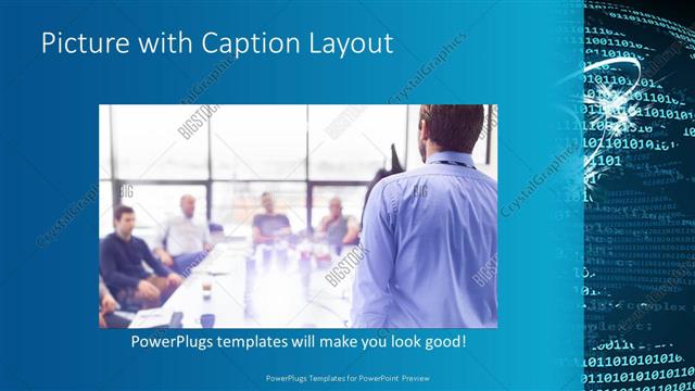 Picture with Caption presentation slide layout