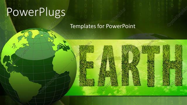  Presentation with numbers - The representation of the globe with binary numbers in the background