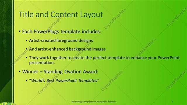 Title and Content presentation slide layout