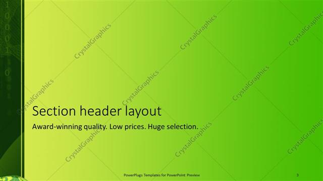 Section Header presentation slide layout