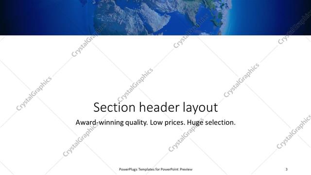 Section Header presentation slide layout