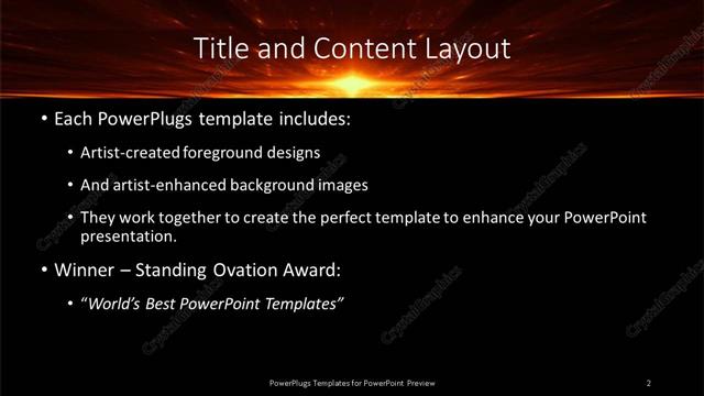 Title and Content presentation slide layout