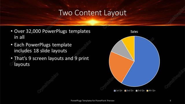 Two Content presentation slide layout