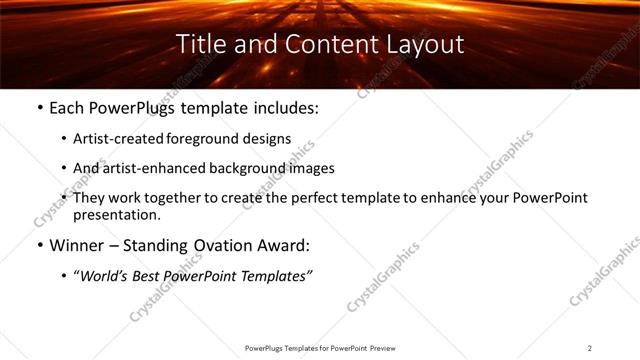 Title and Content presentation slide layout