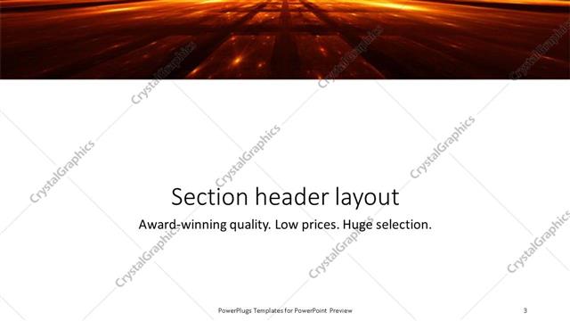 Section Header presentation slide layout