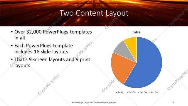 Two Content presentation slide layout