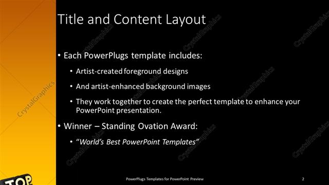 Title and Content presentation slide layout