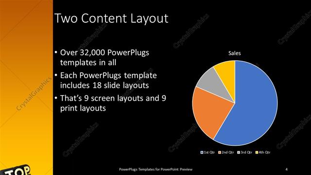 Two Content presentation slide layout