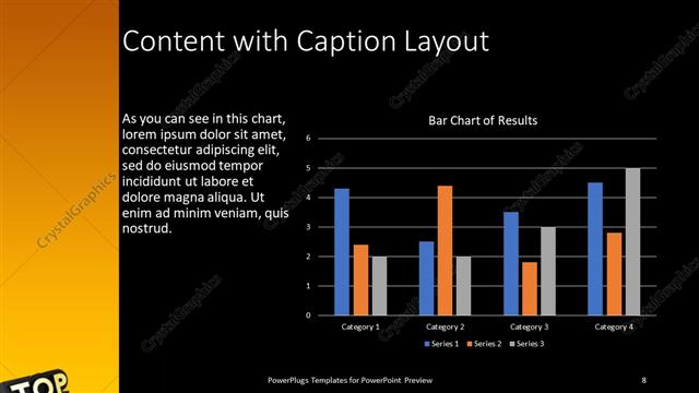 Content with Caption presentation slide layout