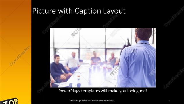 Picture with Caption presentation slide layout