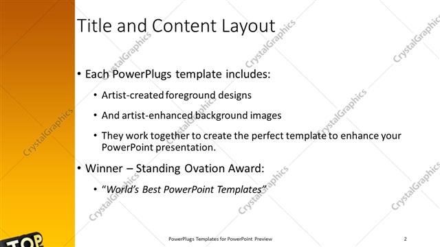 Title and Content presentation slide layout