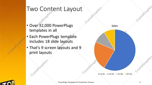Two Content presentation slide layout