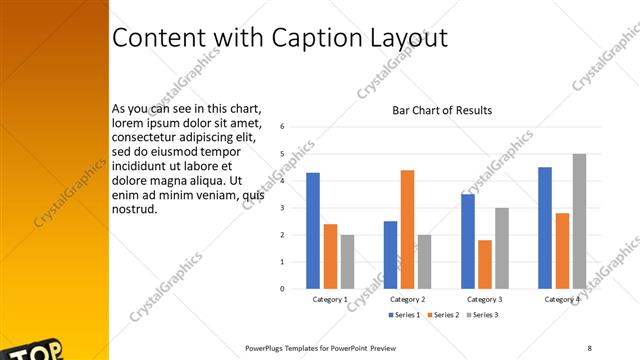 Content with Caption presentation slide layout
