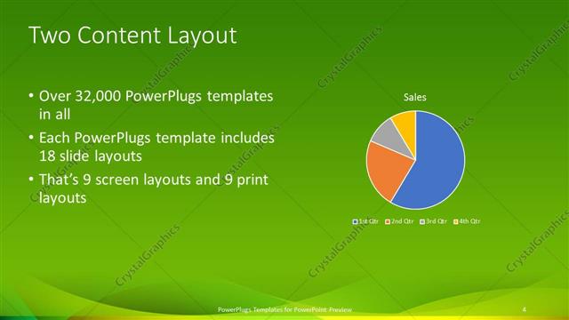 Two Content presentation slide layout