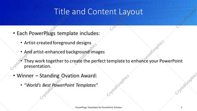 Title and Content presentation slide layout