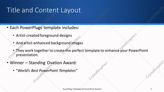 Title and Content presentation slide layout