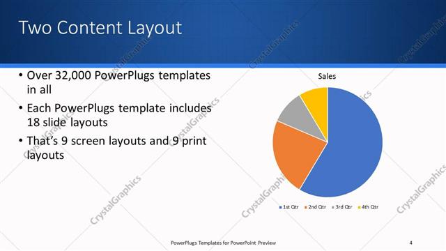 Two Content presentation slide layout