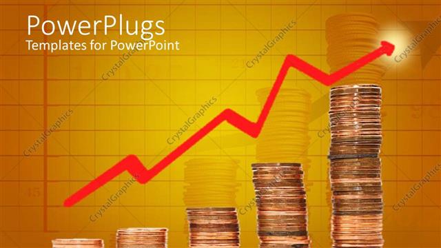  Presentation with finance - Representation of the growth of finance