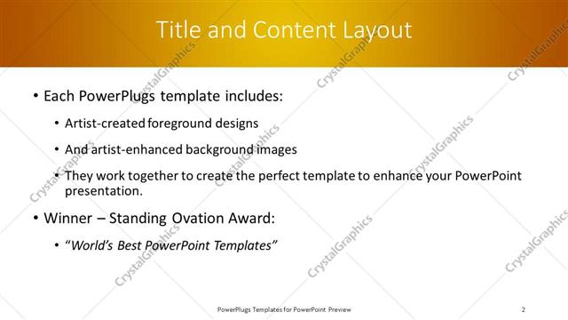 Title and Content presentation slide layout