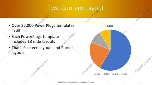 Two Content presentation slide layout