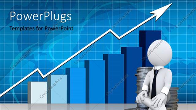  Presentation with human growth - A representation of a growth graph with bluish background