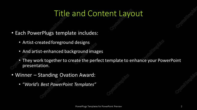 Title and Content presentation slide layout