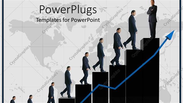  Presentation with business growth - A representation of growth of a person in financial world