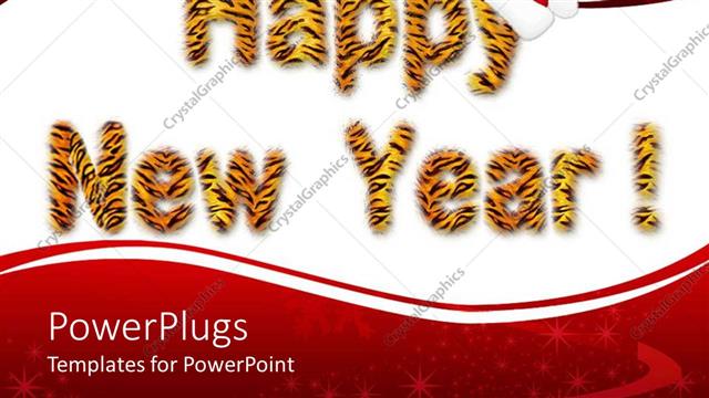  Presentation with happy new year - The representation of happy new year with reddish background