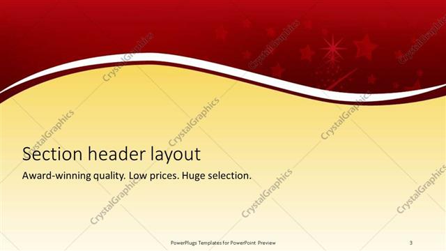 Section Header presentation slide layout