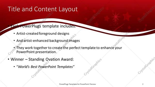 Title and Content presentation slide layout