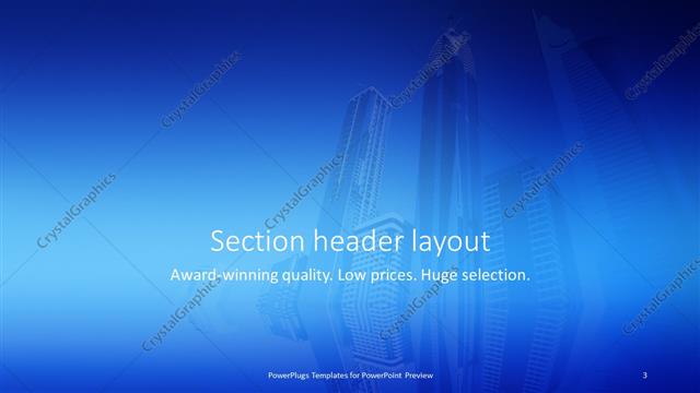 Section Header presentation slide layout