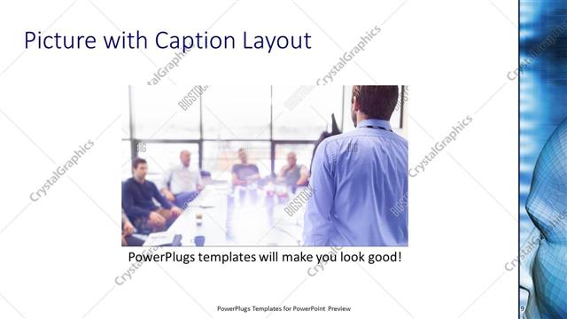 Picture with Caption presentation slide layout