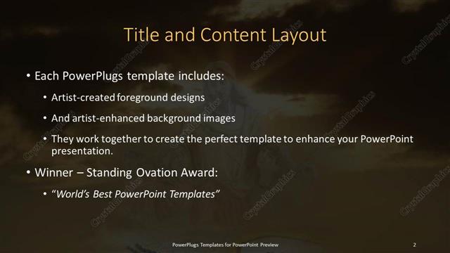 Title and Content presentation slide layout