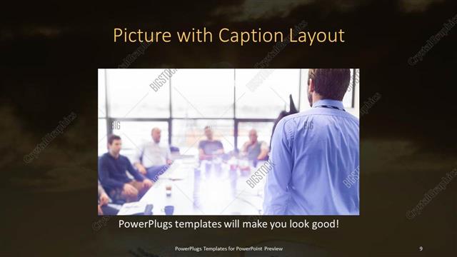 Picture with Caption presentation slide layout