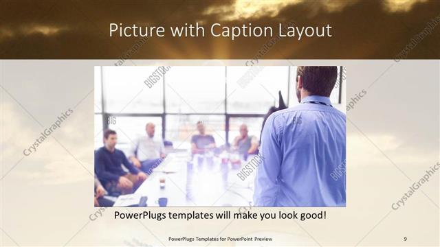 Picture with Caption presentation slide layout