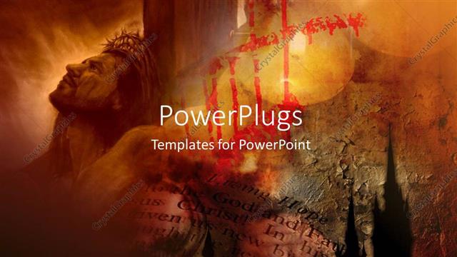  Presentation with religion - The representation of Jesus with a colorful background