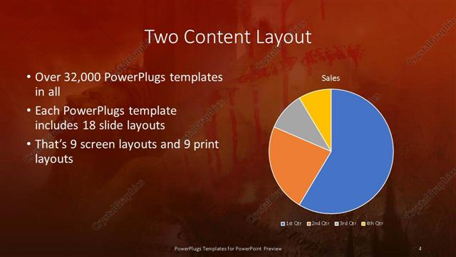 Two Content presentation slide layout