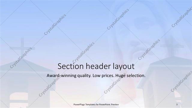 Section Header presentation slide layout