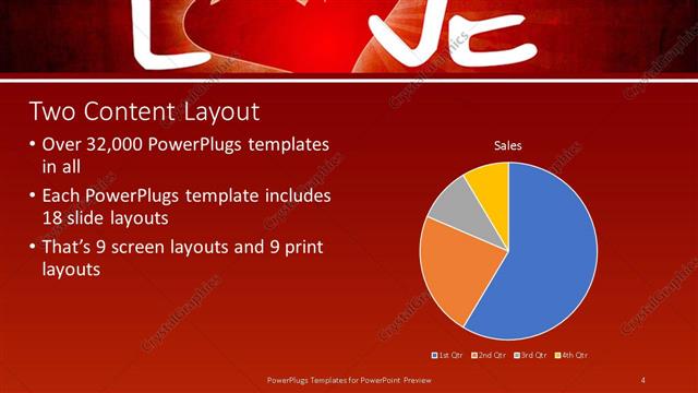 Two Content presentation slide layout