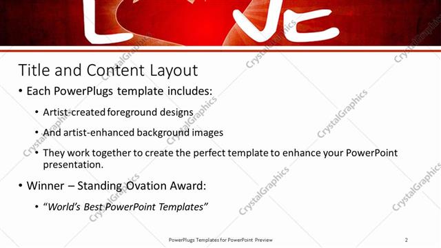 Title and Content presentation slide layout