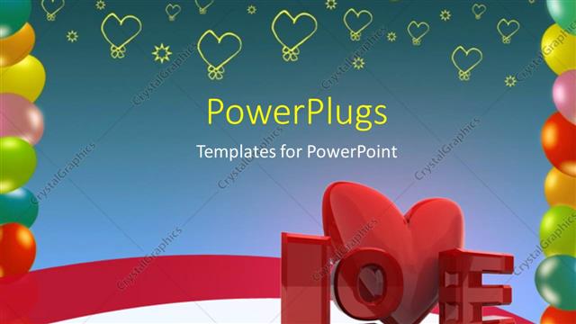  Presentation with hearts - A representation of love with a number of hearts in the background