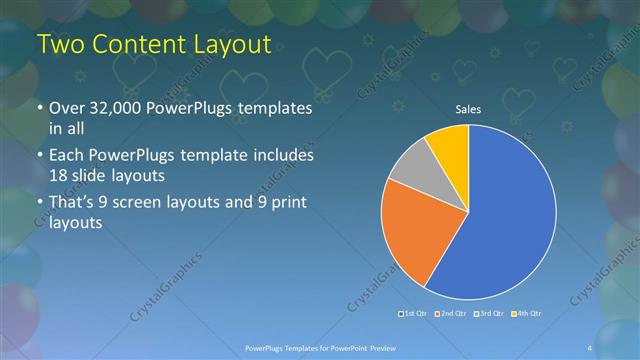 Two Content presentation slide layout