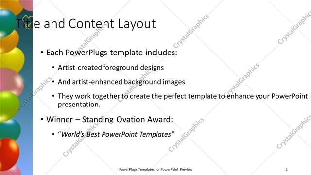 Title and Content presentation slide layout