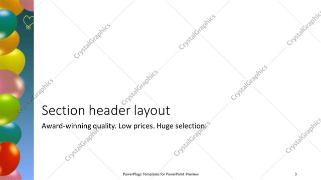 Section Header presentation slide layout