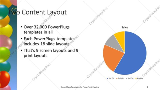 Two Content presentation slide layout