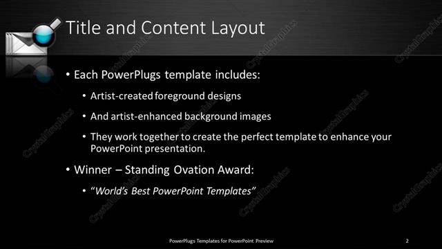Title and Content presentation slide layout
